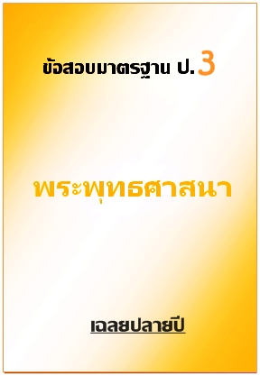 ข้อสอบมาตรฐาน ป.3 พระพุทธศาสนา เฉลยปลายปี