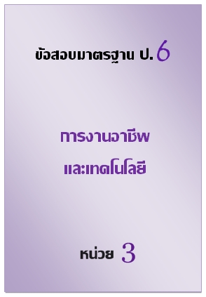 ข้อสอบมาตรฐาน ป.6 การงานอาชีพและเทคโนโลยี หน่วยที่ 3