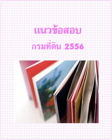 แนวข้อสอบ กรมที่ดิน 2556