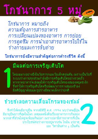 โภชนาการ 5 หมู่